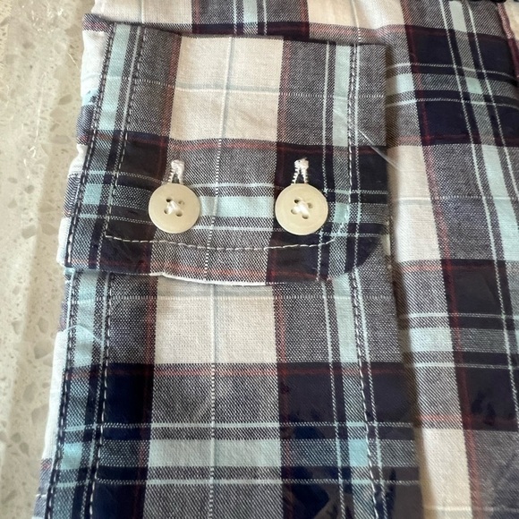 UNTUCKit Women's Sorbo Plaid Button Up Long Sleeve Blue/White Shirt‎ Size S - Picture 3 of 11